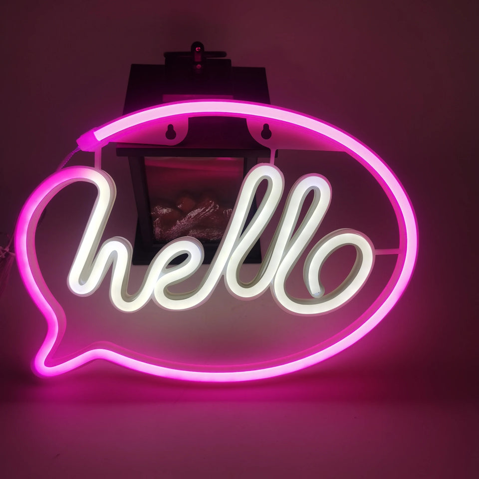 decorative led signs USB/battery