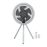 10000mAh Camping Fan Rechargeable Desktop Portable Circulator Wireless Ceiling Electric Fan with Power Bank LED Lighting