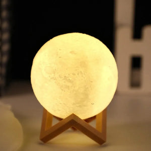 1 LED Moon Light Galaxy Light, DIY Moon Night Light, Girl, Boy, Child, Woman Birthday Gift, Bedroom Decoration (Warm Light)