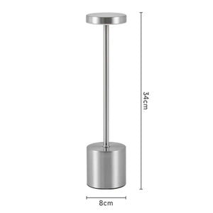 Simple LED Rechargeable Touch Metal Table Lamp Three Colors Bedside Creative Ambient Light Bar Outdoor Decoration Night Light