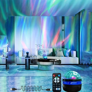 Northern Lights Starry Sky Projector LED Night Light with Remote Control USB A variety of styles for Home Bedroom Party Decor