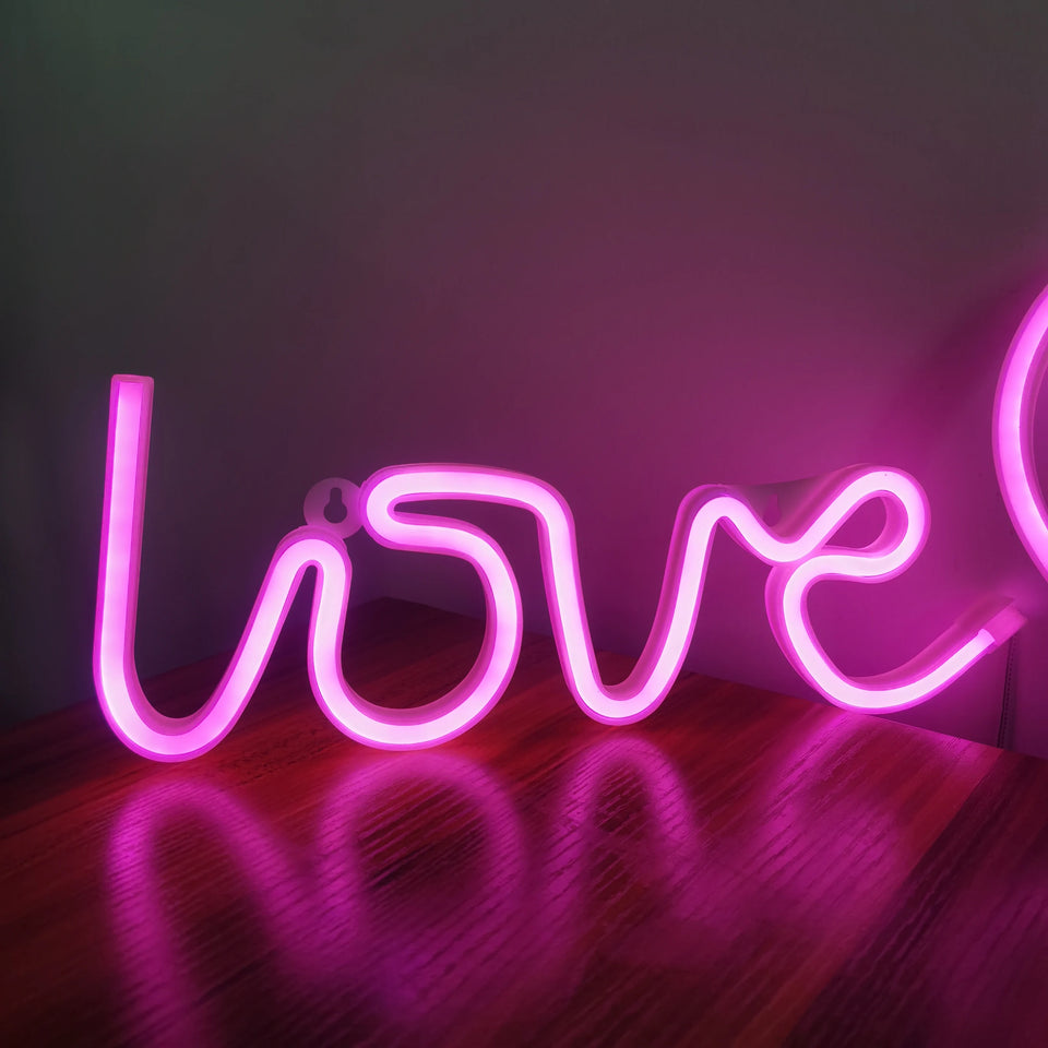 decorative led signs USB/battery